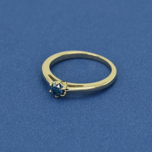 Verlobungsring mit blauem Diamant Rima