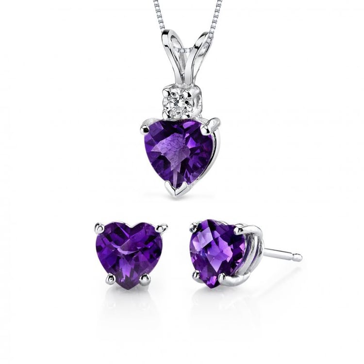 Schmuckset mit Amethysten