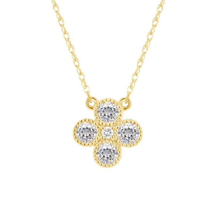 Halskette mit Moissaniten und Diamant Emely