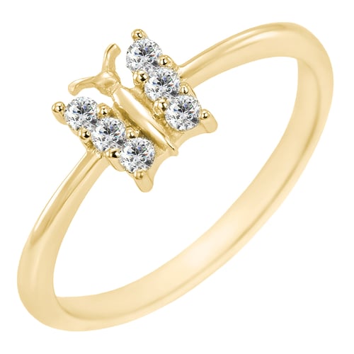 Verlobungsring mit Motiv des Schmetterlings und Diamanten Laua