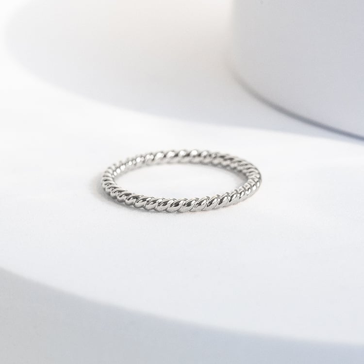 Silberner geflochtener Ring Twisty 143901