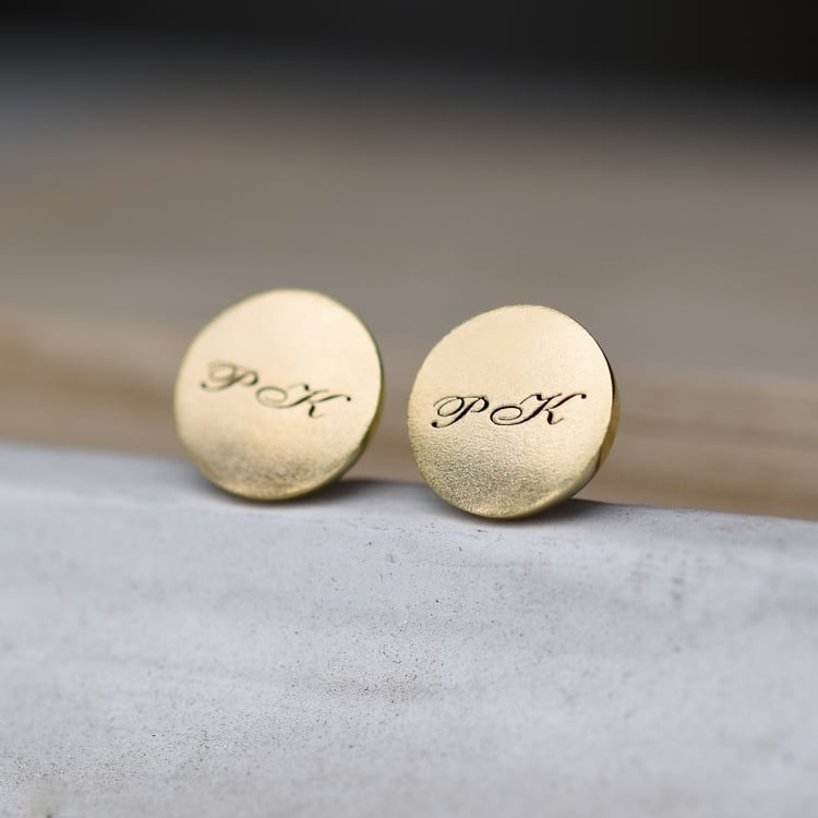 Initialen Manschettenknöpfe aus Gold 80963