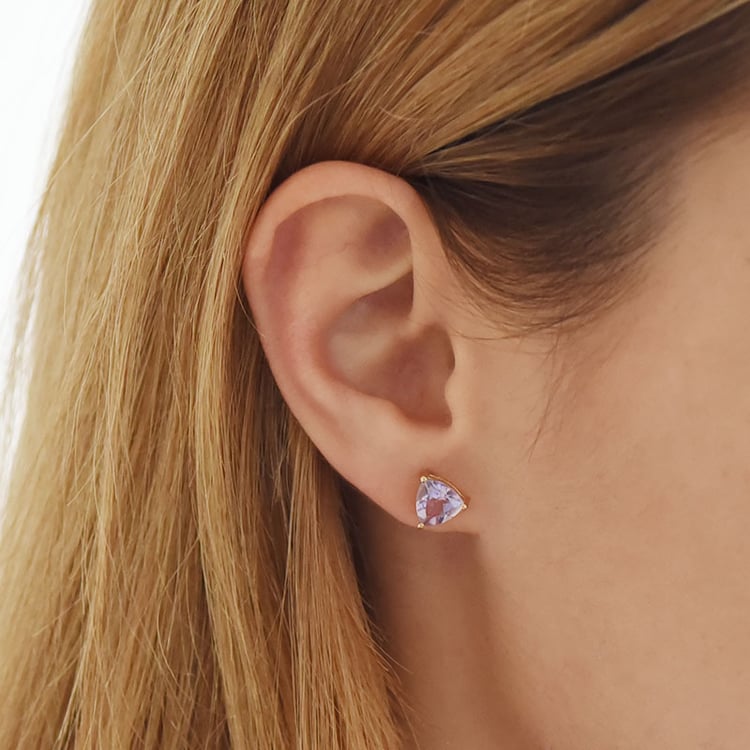 Silberne Ohrringe mit Amethysten Nellie 92437