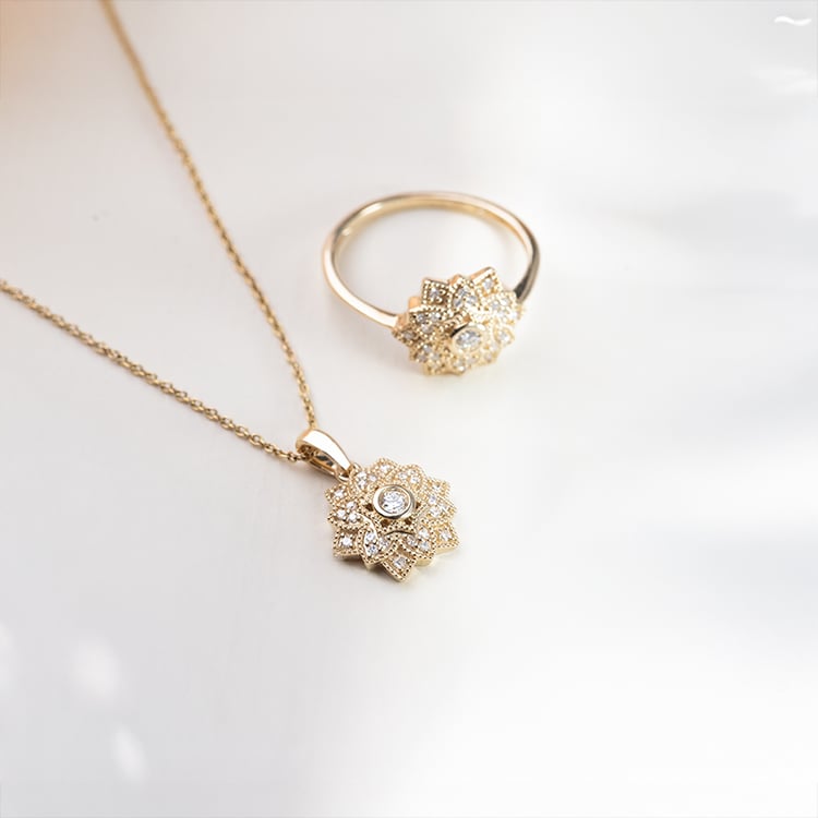 Schmuckset aus Gold mit Diamanten Vilette 152264
