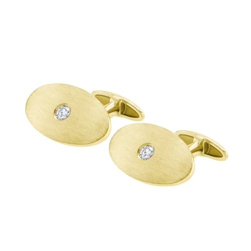 Ovale Manschettenknöpfe aus Roségold mit Diamanten Obert