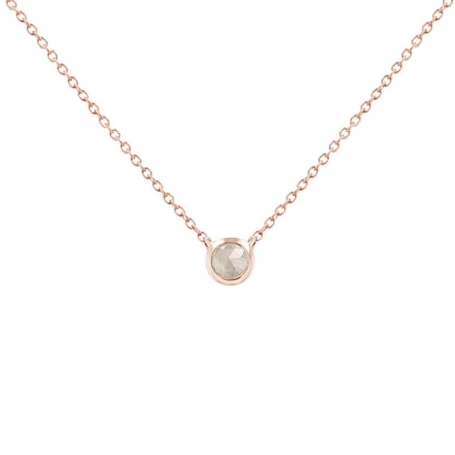 Zarte Kette mit einem Salt and Pepper Diamanten Glosie