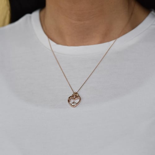 Silberner Anhänger Mutter und Kind mit Moissanit und Lab Grown Diamant Ella