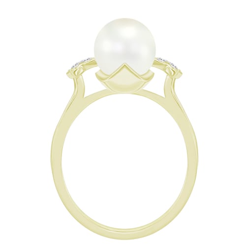 Perlenring mit Diamanten Zarina