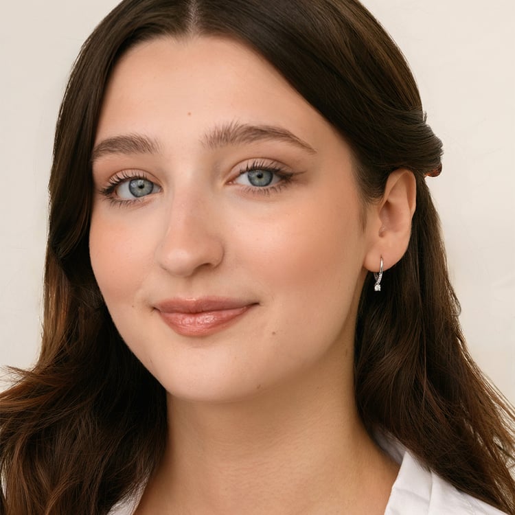 Silberne Hängeohrringe mit natürlichen Diamanten 158803