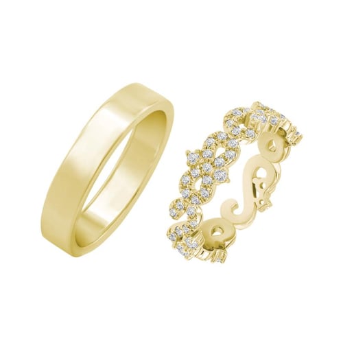 Vintage Memoryring mit Topasen und Herrenring Chaya