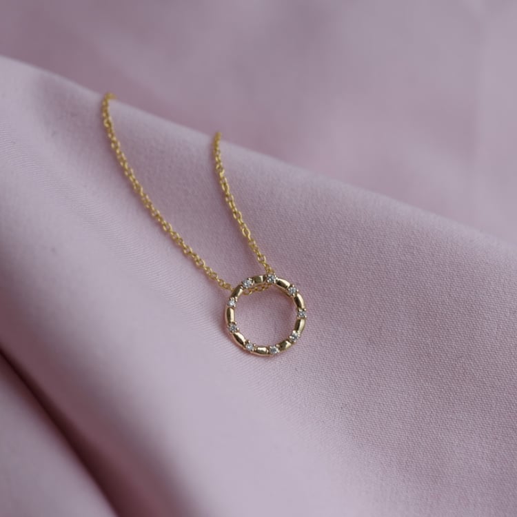 Silberner Anhänger im Karmastil mit Diamanten Heidi 73267