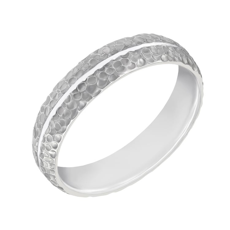 Golden Trauring mit weißer Emaille 50241