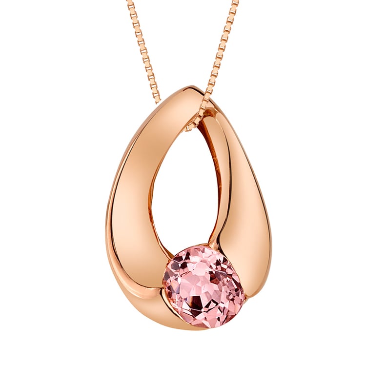Vergoldeter Anhänger mit Simulierter Morganit Gascon