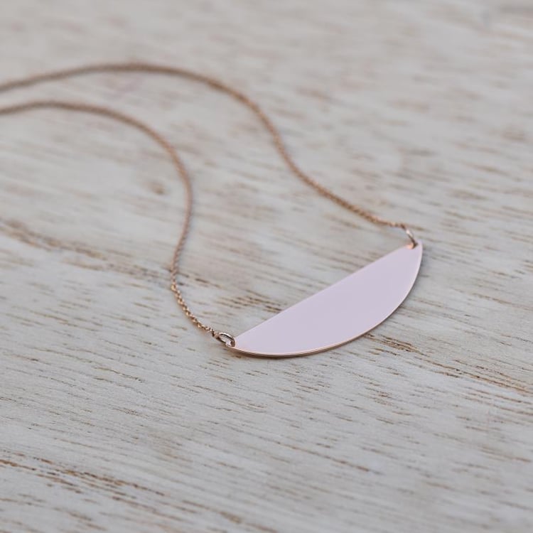 Goldene Halskette mit Halbmond-Anhänger Halfmoon 40239