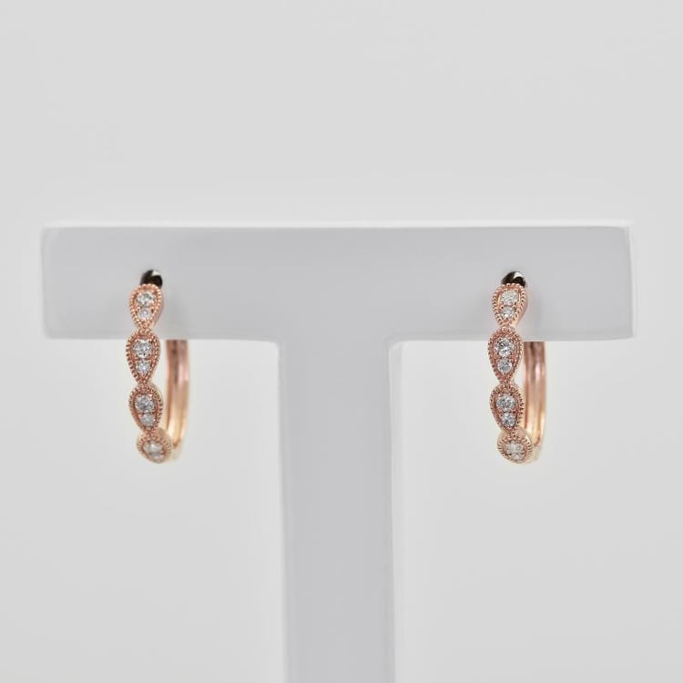 Creolen mit runden Diamanten verziert Venetia 36196