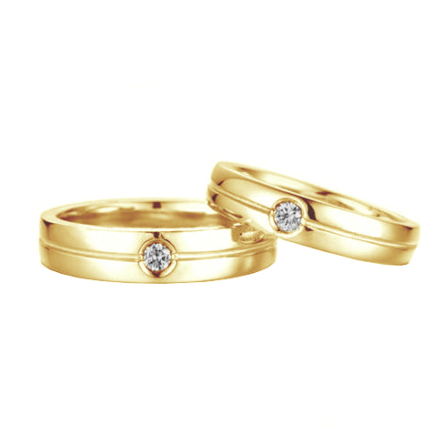 Eheringe aus Gold mit Diamanten Elna 96367