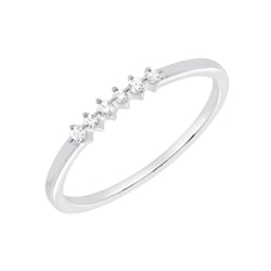 Minimalistischer Ring aus Silber mit Lab Grown Diamanten Casper