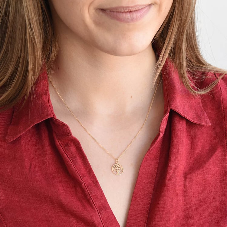 Anhänger aus Gold mit Baum des Lebens Zlatten 93429