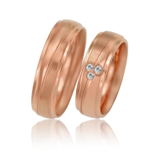 Goldene Trauringe mit Diamanten Eloy