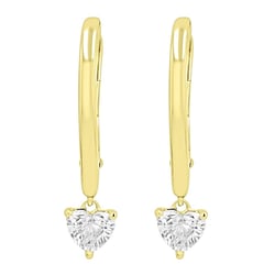 Silberne Herz-Ohrringe mit 0.25ct Lab Grown Diamanten Lola