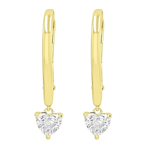 Silberne Herz-Ohrringe mit 0.25ct Lab Grown Diamanten Lola