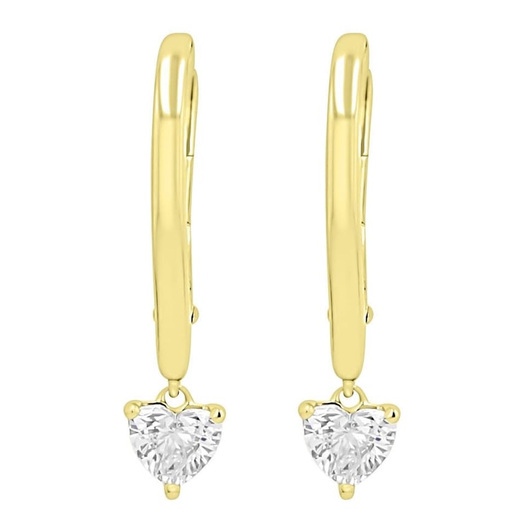 Silberne Herz-Ohrringe mit 0.25ct Lab Grown Diamanten Lola 171304