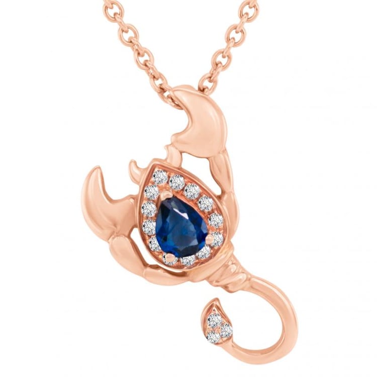 Skorpion im goldenen Anhänger