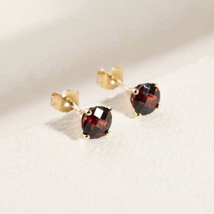 Goldene Ohrstecker mit Granaten Hulda