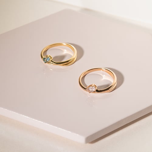 Ring mit einem ovalen Aquamarin Emeli