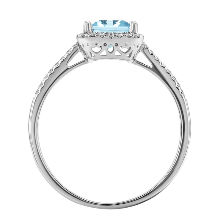 Aquamarinring mit Diamanten 30152