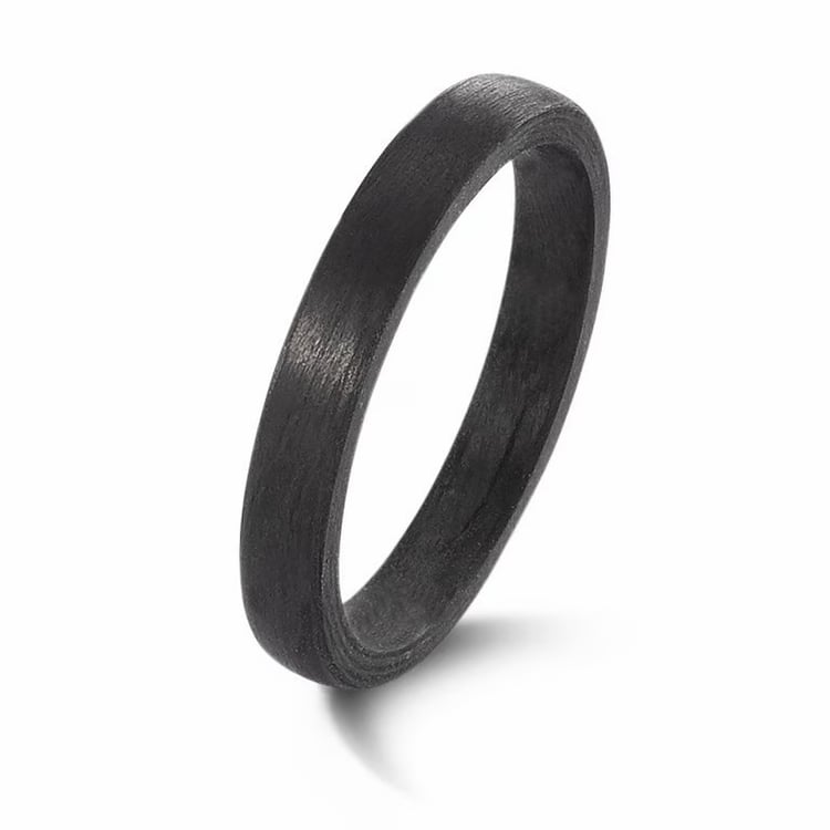 Flache Eheringe aus Carbon mit Diamant Jammu 166664