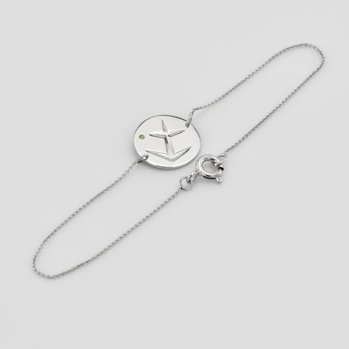 Armband in Gold mit Olivin für das Sternzeichen Schütze