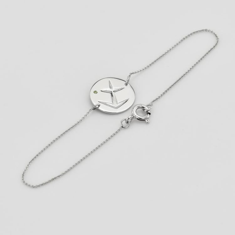 Armband aus Gold Schütze und Olivin 35131