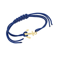 Silbernes String-Armband für Herren mit einem Anker Burks