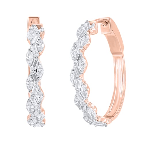 Elegante Ohrringe aus Gold mit Naturdiamanten Anila