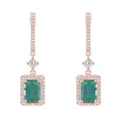 Smaragdohrringe mit Diamanten Amata