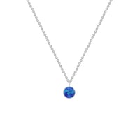 Kettenanhänger in Gold mit blauem Opal Renny
