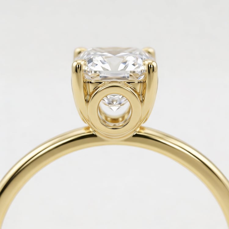 Verlobungsring mit Buchstaben und Lab Grown Diamanten im Emeraldschliff Olson 167708