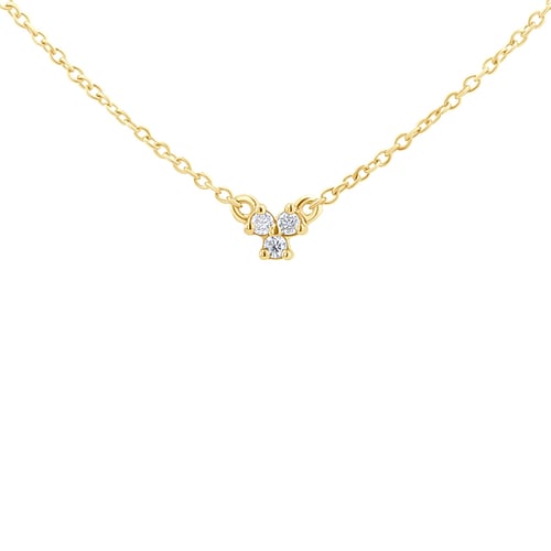 Halskette mit drei Lab Grown Diamanten Sharma
