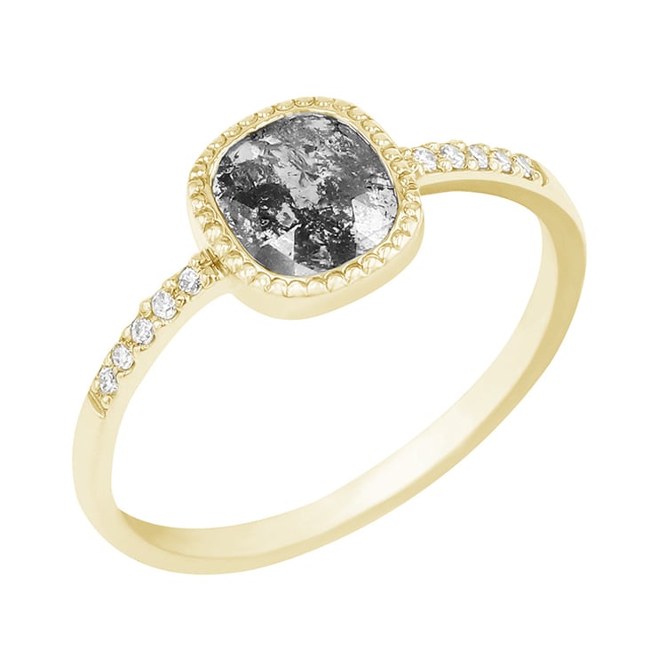 Ring mit Emerald Salt and Pepper Diamanten und Lab Grown Diamanten Adaline 97138