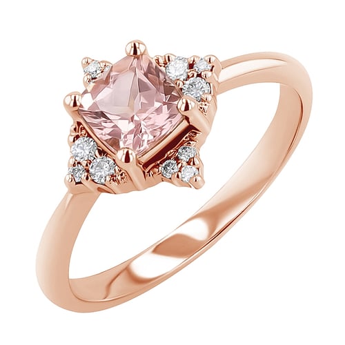 Ring mit Morganit und Diamanten Ethany
