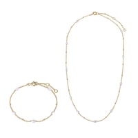 Silbernes Schmuckset mit Perlen Landia