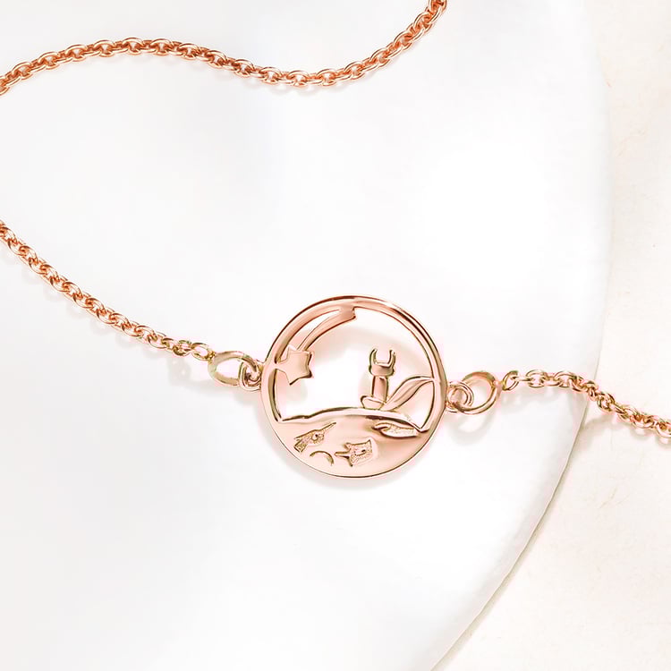 Silbernes Armband mit einem geschnitzten Fuchs Der Kleine Prinz 157550