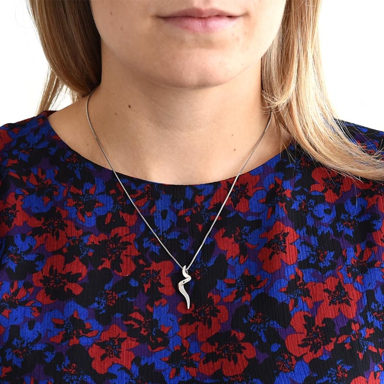 Silberner Anhänger mit blauem Diamanten Shanin 86227