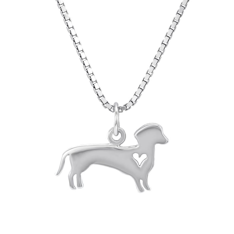 Silberner Anhänger mit Hund