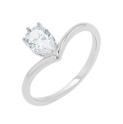 Verlobungsring V-Form mit tropfenförmigem Lab Grown Diamanten Ingrid