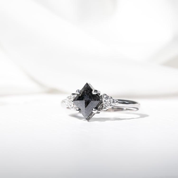 Unikater Ring mit Salt and Pepper Diamant Rogue 128964