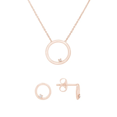 Goldenes Schmuckset mit Diamanten Myla