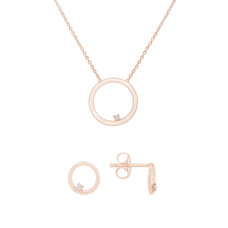 Goldenes Schmuckset mit Diamanten Myla 82319