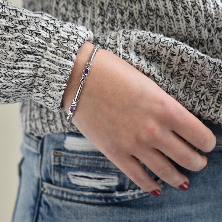 Armband mit Amethysten 10129